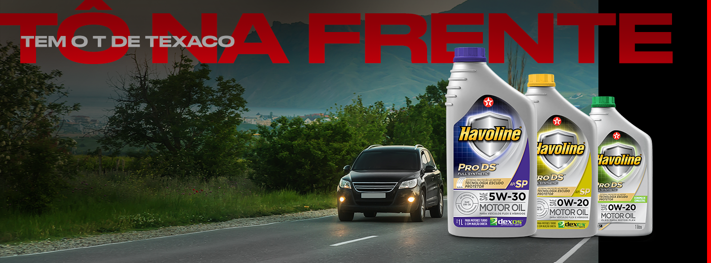 Havoline Pro DS tem o T de Tecnologia que só a Texaco tem.