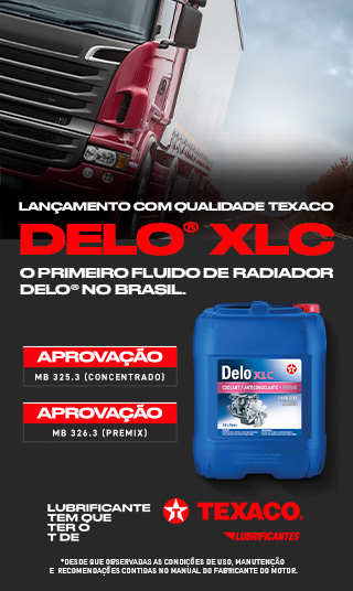 Lançamento com qualidade Texaco - DELO XLC - O primeiro fluido de radiador DELO no Brasil - Aprovação MB 325.3 - Aprovação 326.3 - Excelente proteção contra corrosão em diferentes metais/ligas metálicas. Excelente proteção contra o congelamento e fervura em frotas transcontinentais.	